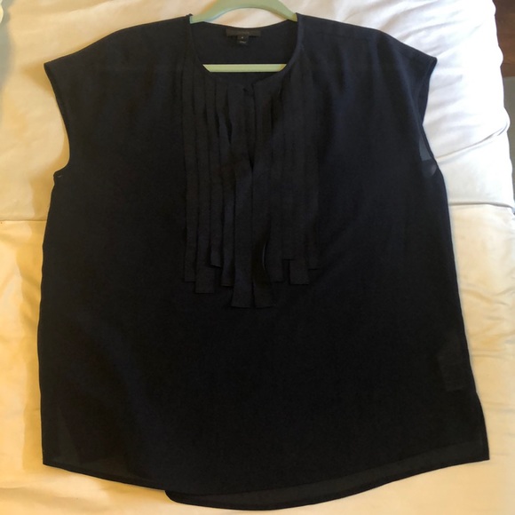 Jcrew navy blouse size 2 - Picture 1 of 5